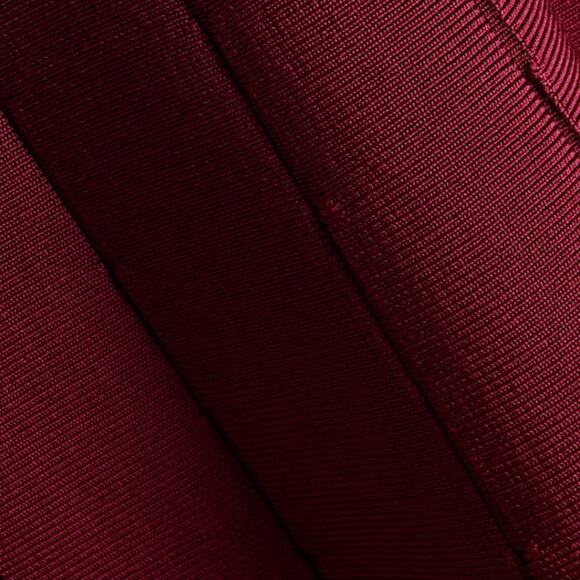 NEW NWT Herve Leger Fit and Flare Maroon Mini Dress Size Large - Picture 13 of 15